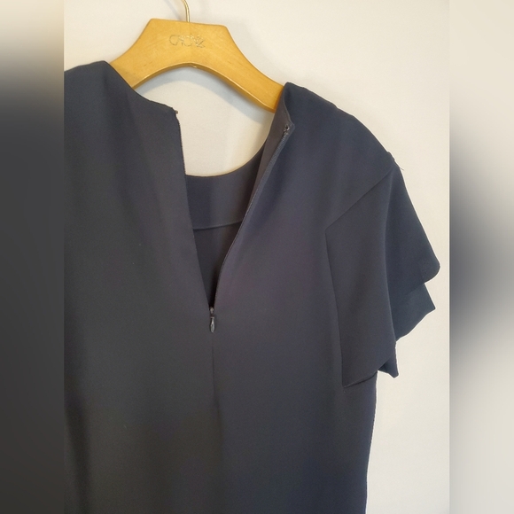 COS Navy Blue Dress with Flutter Sleeves - Picture 11 of 13